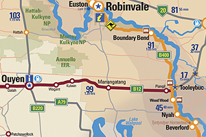 Ouyen to Tooleybuc